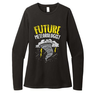 Future Meteorologist Meteorology Weatherman Womens CVC Long Sleeve Shirt