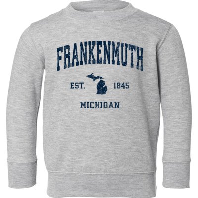 Frankenmuth Michigan Mi Vintage Athletic Toddler Sweatshirt