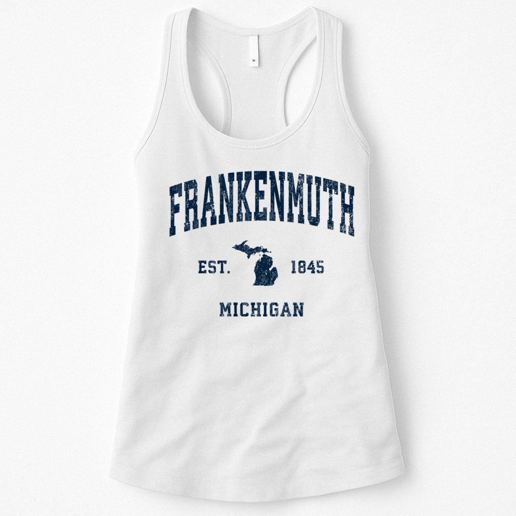 Frankenmuth Michigan Mi Vintage Athletic Womens Tank Top