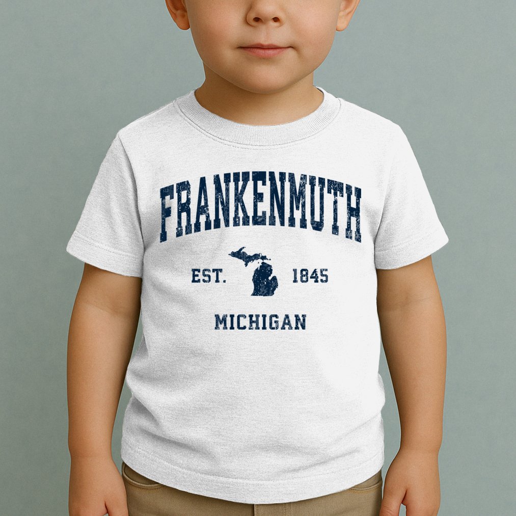 Frankenmuth Michigan Mi Vintage Athletic Toddler T-Shirt
