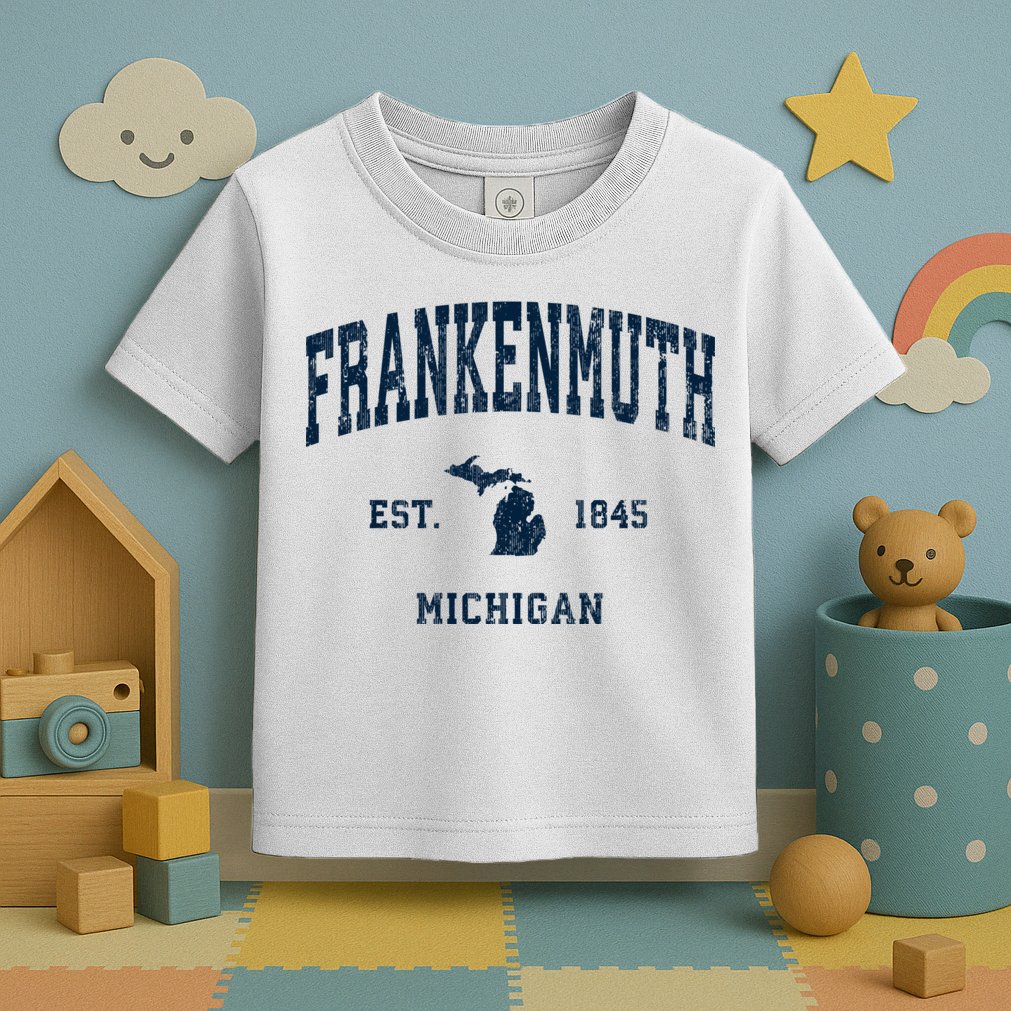 Frankenmuth Michigan Mi Vintage Athletic Toddler T-Shirt