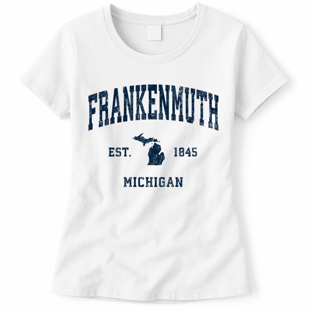 Frankenmuth Michigan Mi Vintage Athletic Womens T-Shirt