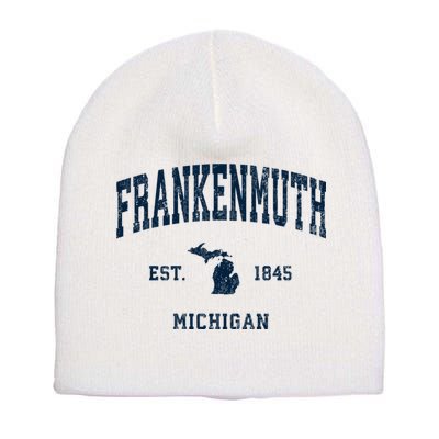 Frankenmuth Michigan Mi Vintage Athletic Short Acrylic Beanie