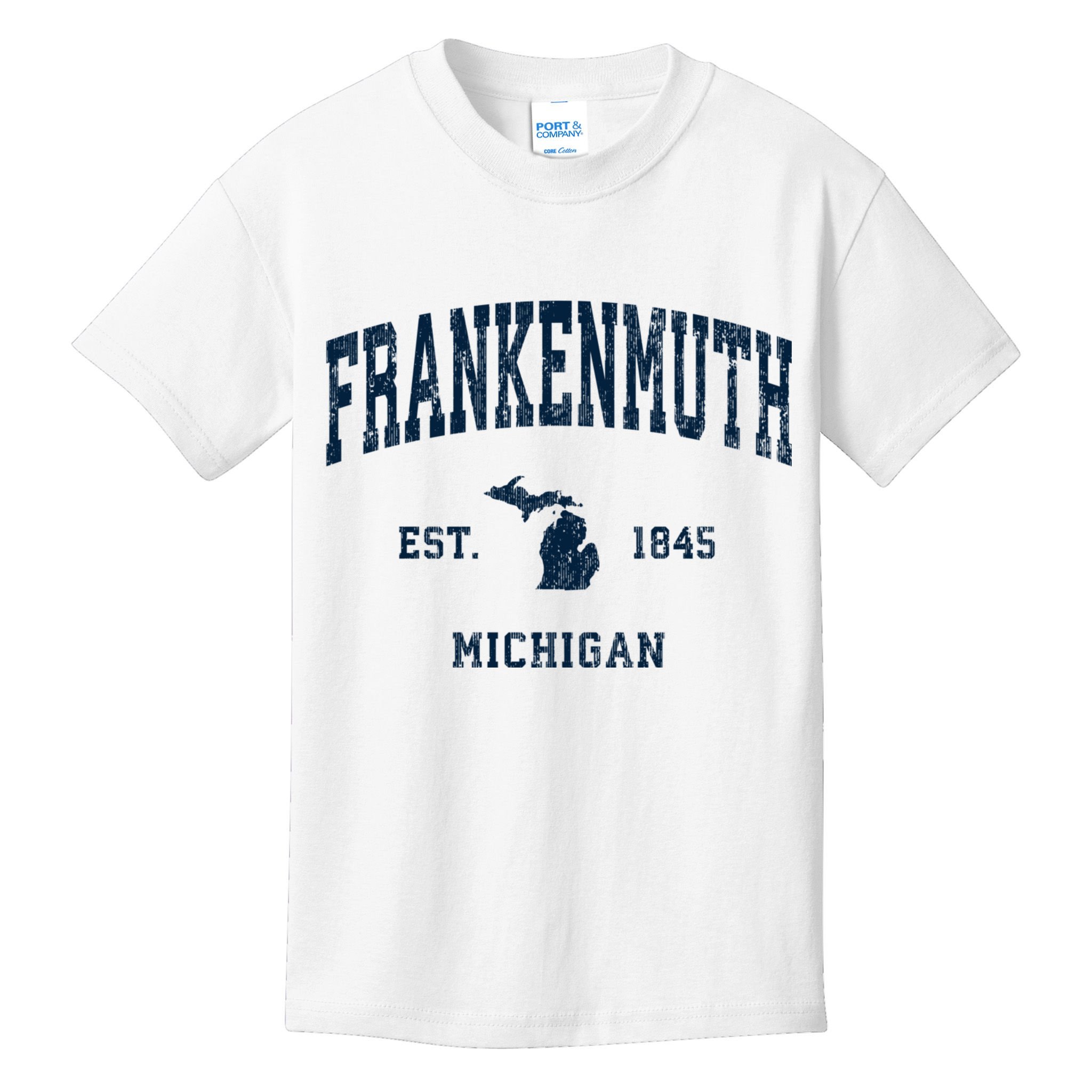 Frankenmuth Michigan Mi Vintage Athletic Kids T-Shirt