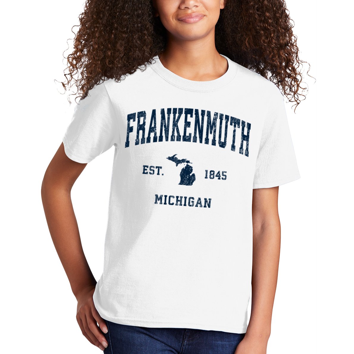 Frankenmuth Michigan Mi Vintage Athletic Kids T-Shirt