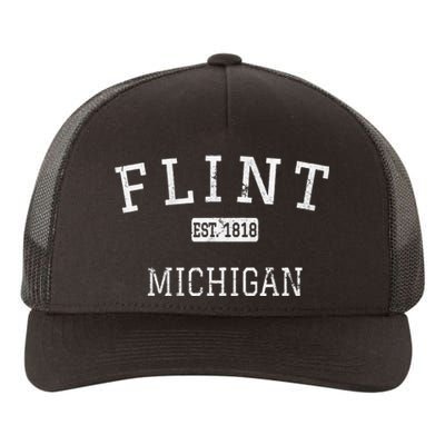 Flint Michigan MI Vintage Yupoong Adult 5-Panel Trucker Hat