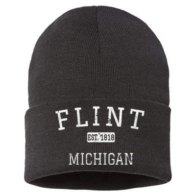 Flint Michigan MI Vintage Sustainable Knit Beanie