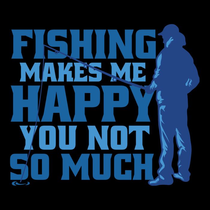 Fishing Makes Me Happy Funny Drawstring Bag