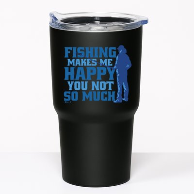 Fishing Makes Me Happy Funny Tumbler