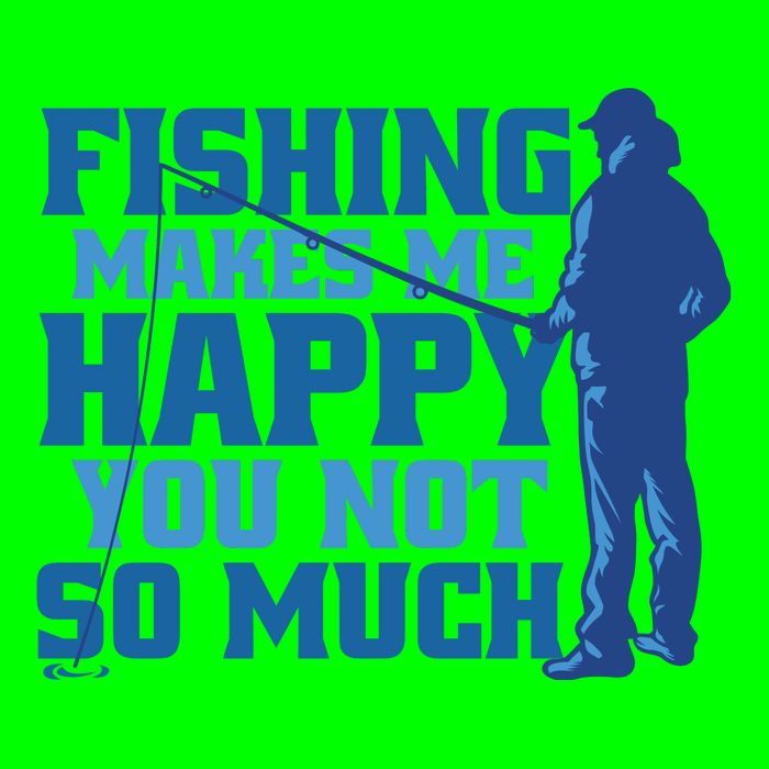 Fishing Makes Me Happy Funny Button