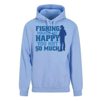 Fishing Makes Me Happy Funny Unisex Surf Hoodie