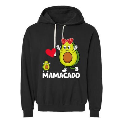 Funny Mama Mom Avocado Mamacado Mothers Day Garment-Dyed Fleece Hoodie