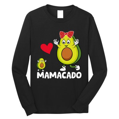 Funny Mama Mom Avocado Mamacado Mothers Day Long Sleeve Shirt