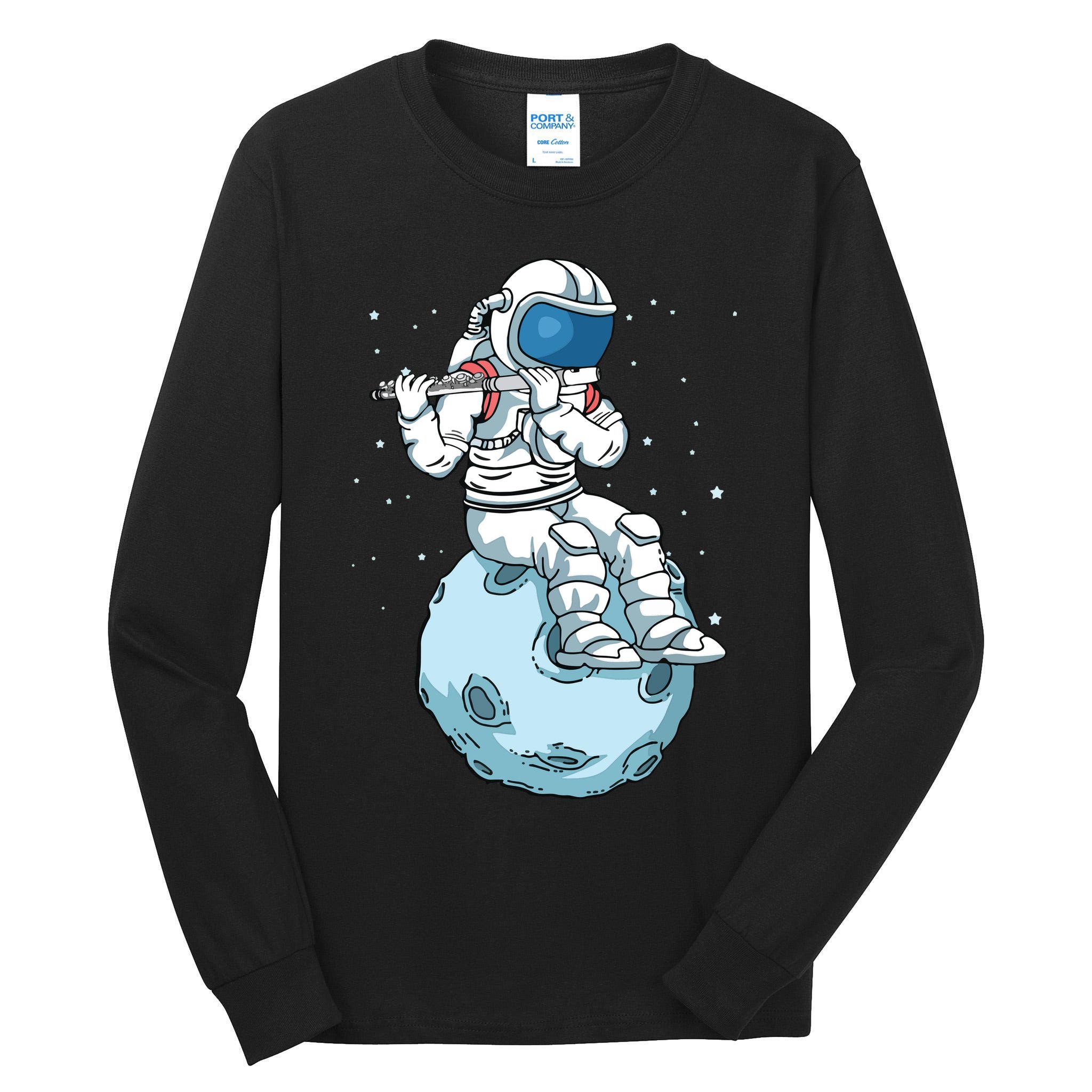Flutist Musician Men Women Musician Transverse Flute Tall Long Sleeve T-Shirt