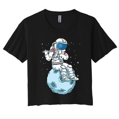 Flutist Musician Men Women Musician Transverse Flute Crop Top