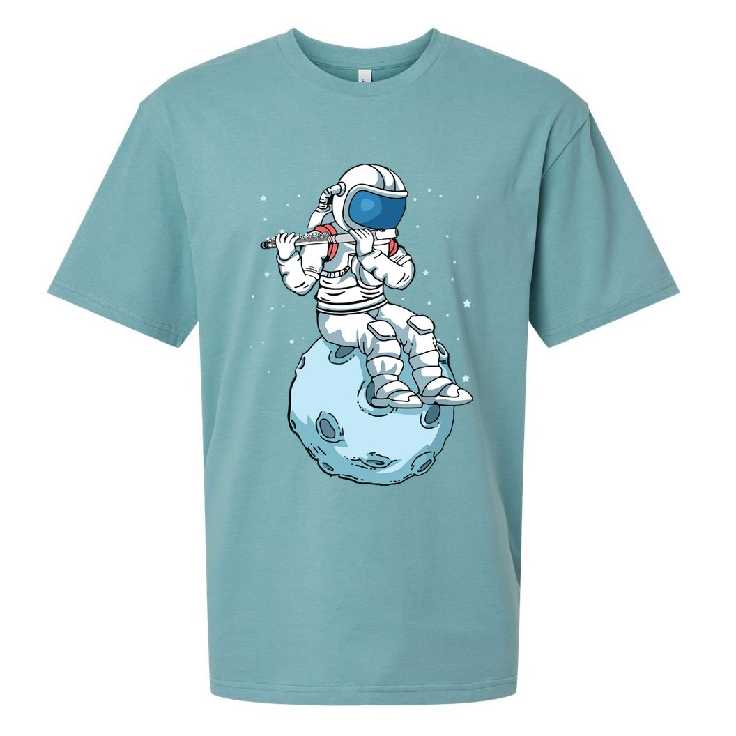 Flutist Musician Men Women Musician Transverse Flute Sueded Cloud Jersey T-Shirt