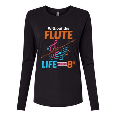 Flutist Musician Musical Instrument Flute Womens Cotton Relaxed Long Sleeve T-Shirt