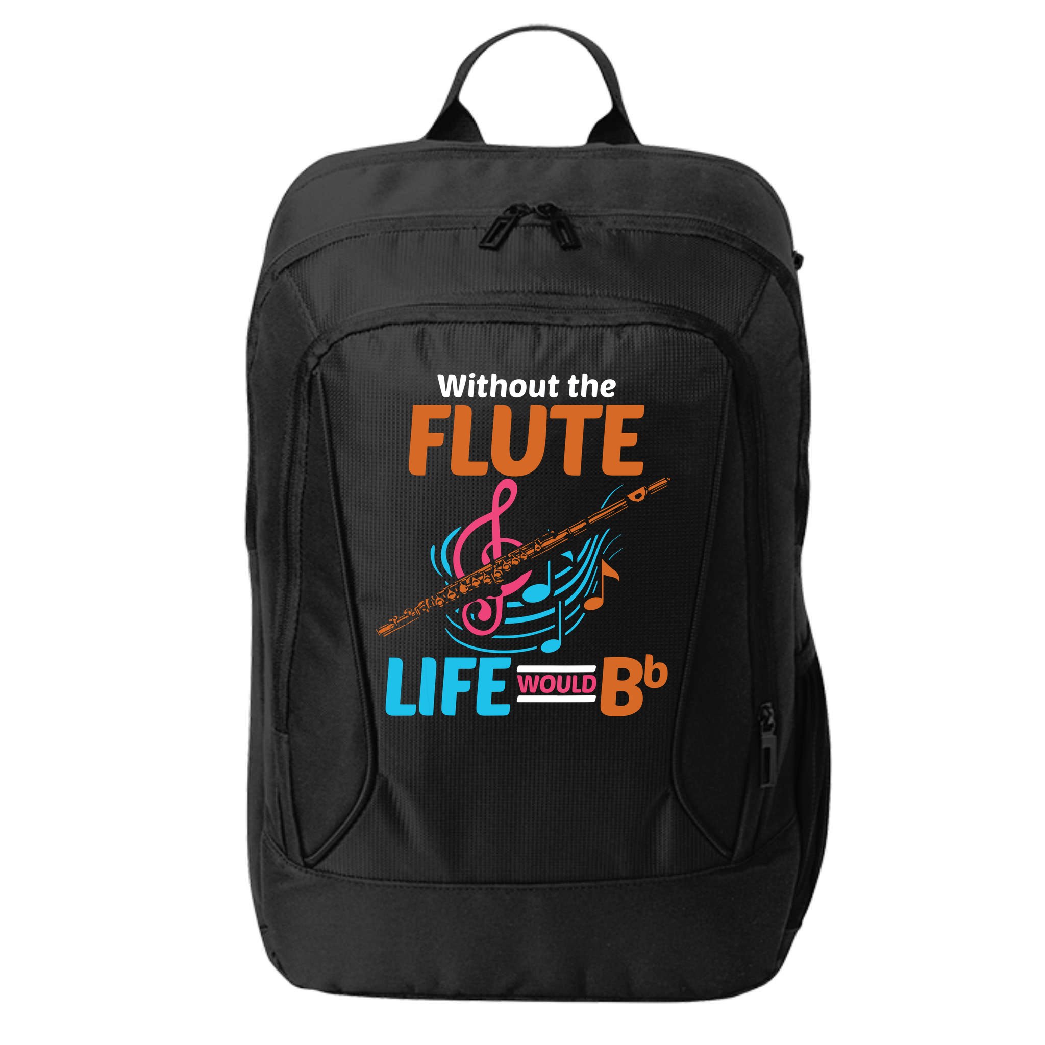 Flutist Musician Musical Instrument Flute City Backpack