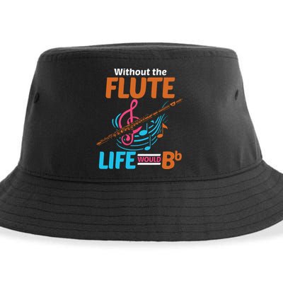 Flutist Musician Musical Instrument Flute Sustainable Bucket Hat