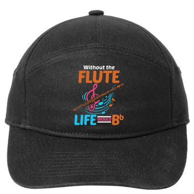 Flutist Musician Musical Instrument Flute 7-Panel Snapback Hat