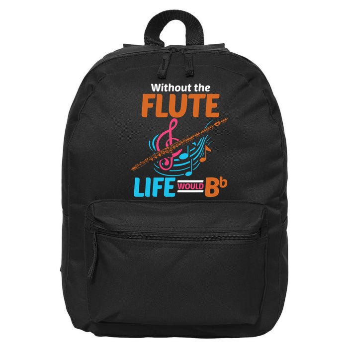 Flutist Musician Musical Instrument Flute 16 in Basic Backpack