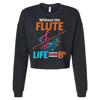 Flutist Musician Musical Instrument Flute Cropped Pullover Crew