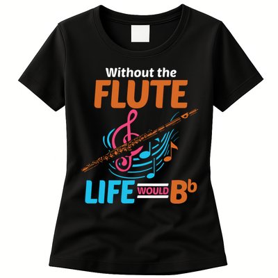 Flutist Musician Musical Instrument Flute Womens T-Shirt