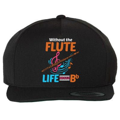 Flutist Musician Musical Instrument Flute Wool Snapback Cap