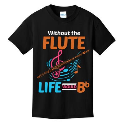 Flutist Musician Musical Instrument Flute Kids T-Shirt
