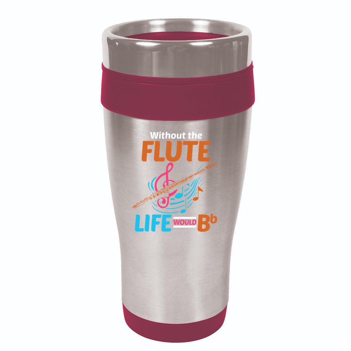 Flutist Musician Musical Instrument Flute 16oz Travel Tumbler