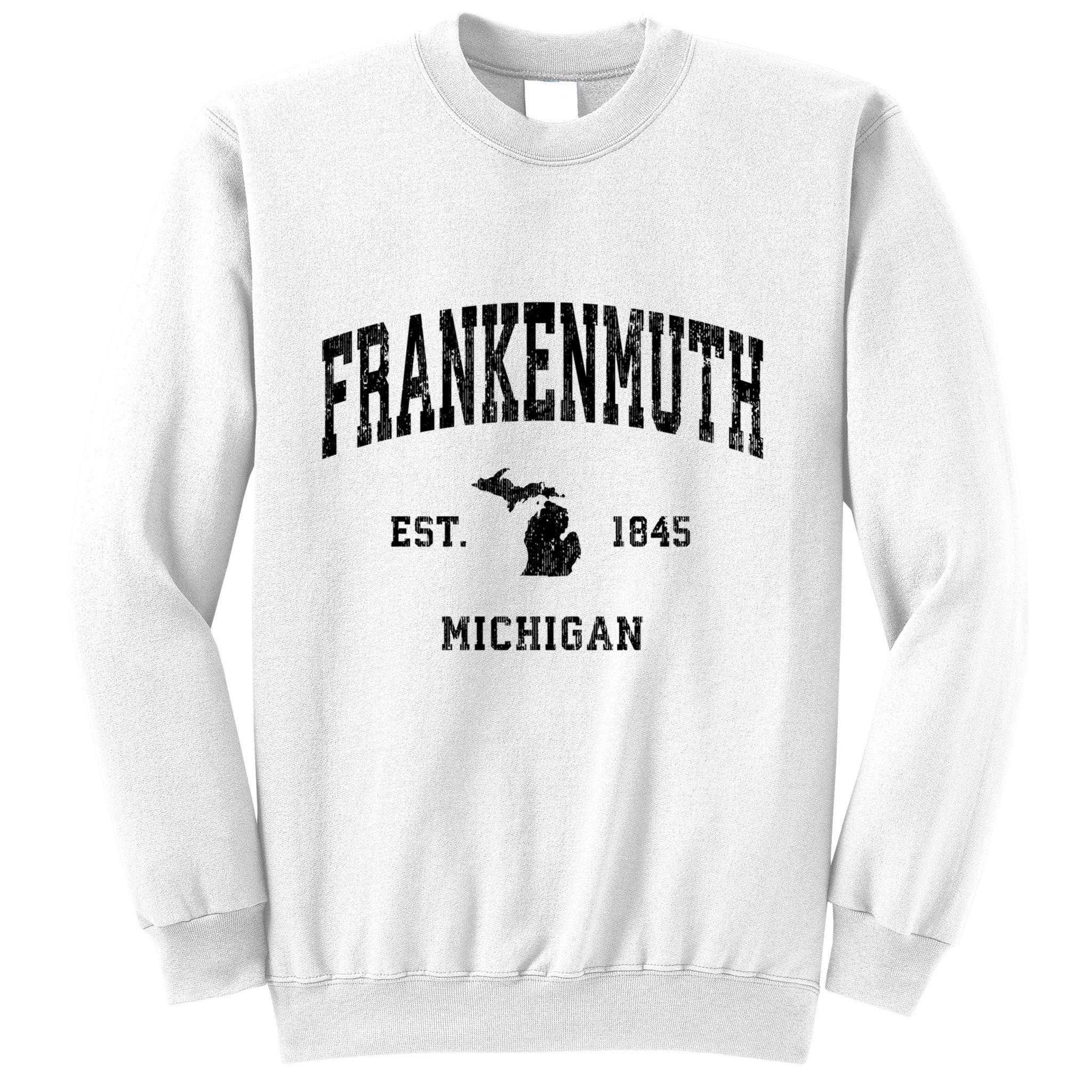 Frankenmuth Michigan Mi Vintage Established Athletic Sports Design Sweatshirt
