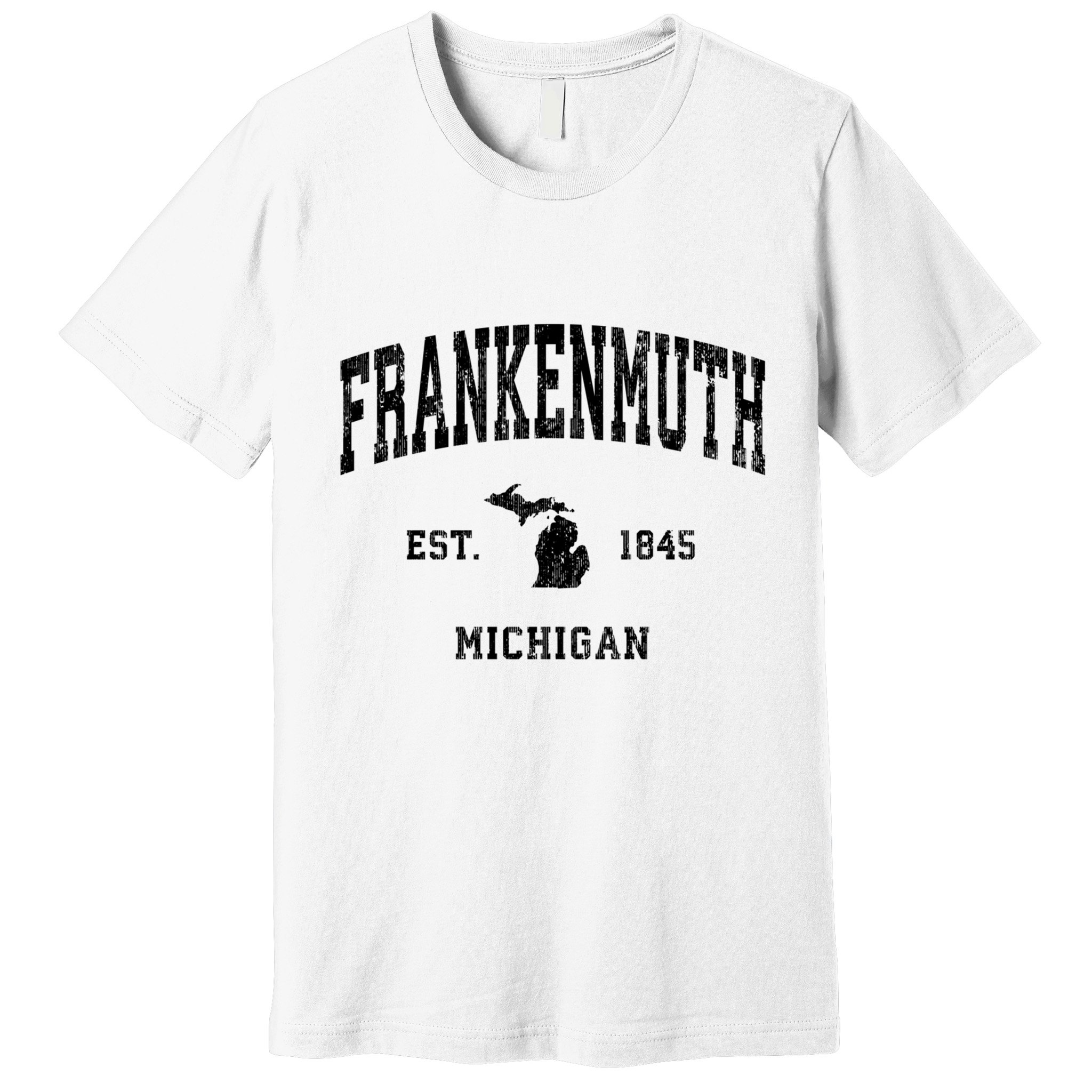 Frankenmuth Michigan Mi Vintage Established Athletic Sports Design Premium T-Shirt