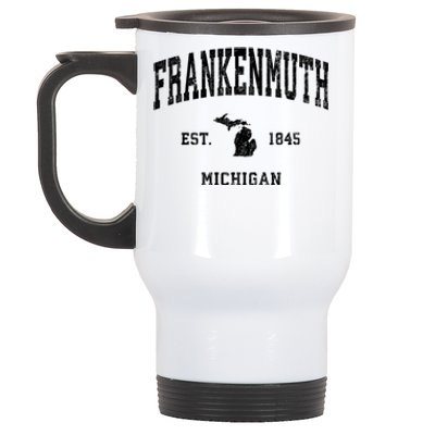 Frankenmuth Michigan Mi Vintage Established Athletic Sports Design Stainless Steel Travel Mug