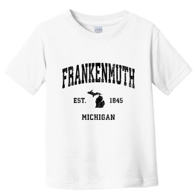 Frankenmuth Michigan Mi Vintage Established Athletic Sports Design Toddler T-Shirt