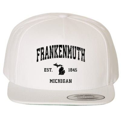 Frankenmuth Michigan Mi Vintage Established Athletic Sports Design Wool Snapback Cap
