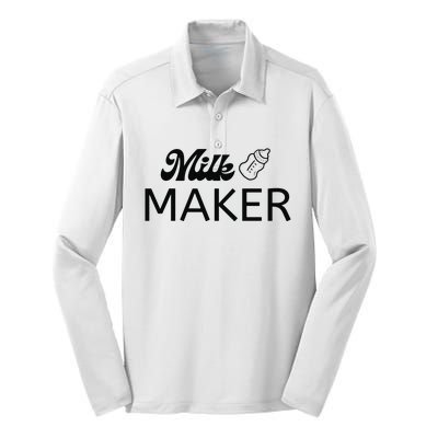 Funny Mama Milk Maker Perfect Gift For Mother Silk Touch Performance Long Sleeve Polo