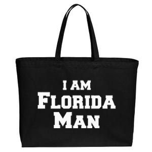 Florida Man Meme I Am Florida Man Cotton Canvas Jumbo Tote