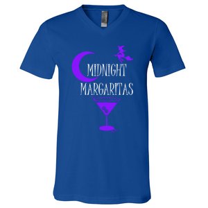 Funny Midnight Margaritas Gift Witch Halloween Ing Gift V-Neck T-Shirt