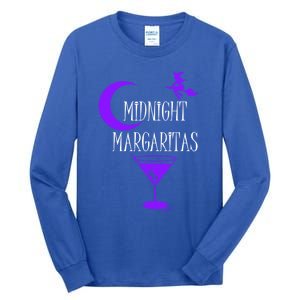 Funny Midnight Margaritas Gift Witch Halloween Ing Gift Tall Long Sleeve T-Shirt