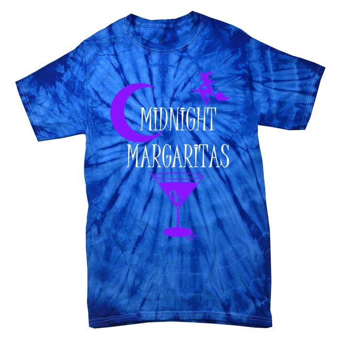 Funny Midnight Margaritas Gift Witch Halloween Ing Gift Tie-Dye T-Shirt