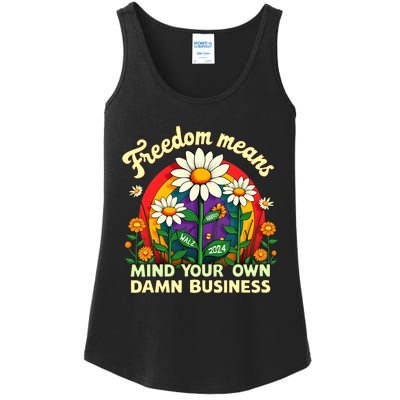 Freedom Means Mind Your Own Damn Business Kamala Harris Ladies Essential Tank