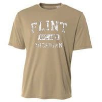 Flint Michigan Mi Vintage Established Cooling Performance Crew T-Shirt