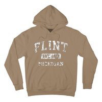 Flint Michigan Mi Vintage Established Hoodie