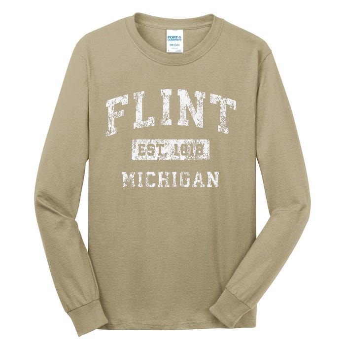 Flint Michigan Mi Vintage Established Tall Long Sleeve T-Shirt