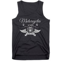 Funny Makeup Motorcycle Riding  Gift Mascara Biker Tank Top