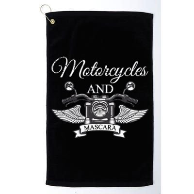 Funny Makeup Motorcycle Riding  Gift Mascara Biker Platinum Collection Golf Towel