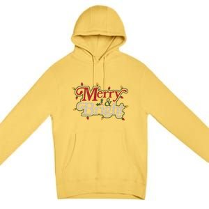 Family Matching Merry And Bright Christmas Retro Top Premium Pullover Hoodie