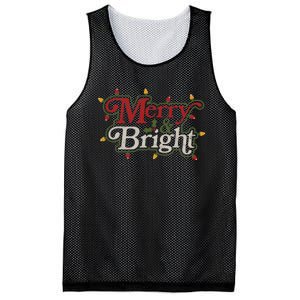 Family Matching Merry And Bright Christmas Retro Top Mesh Reversible Basketball Jersey Tank