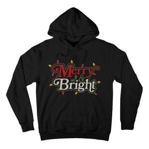 Family Matching Merry And Bright Christmas Retro Top Tall Hoodie