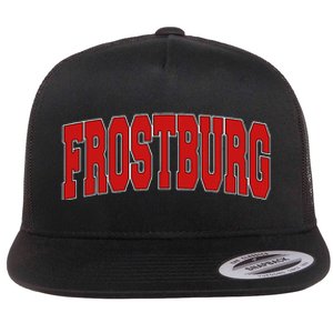 Frostburg Md Maryland Varsity Style Usa Flat Bill Trucker Hat